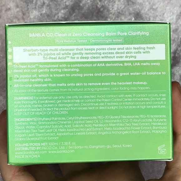 Clean it zero Tri-Peel Acid 3 in 1 cleansing balm pore clarifying - Banila Co - Picture 3 of 5